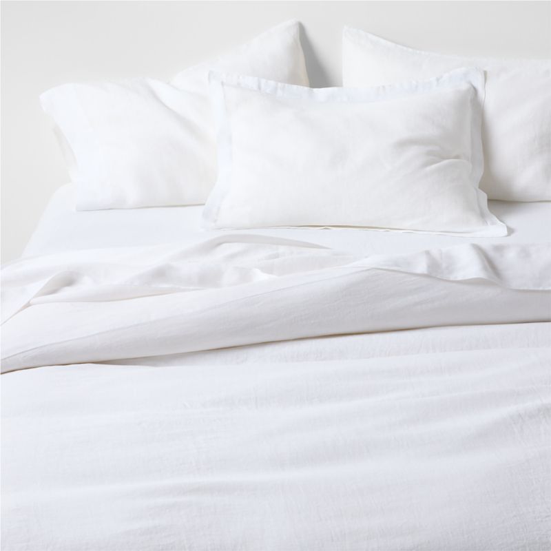 Viewing product image New Natural Hemp White Full/Queen Duvet Cover - image 1 of 6