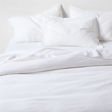 View New Natural Hemp White King Duvet Cover details