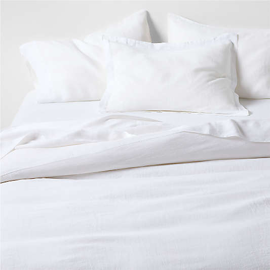 Aire Natural Hemp White Full/Queen Duvet Cover