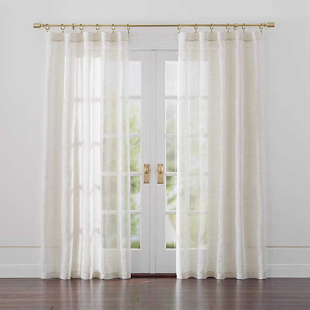 Linen Sheer Natural Curtains Crate, How To Steam Sheer Curtains