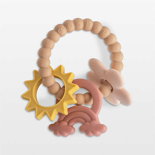 Mushie Nature Silicone Baby Teething Ring