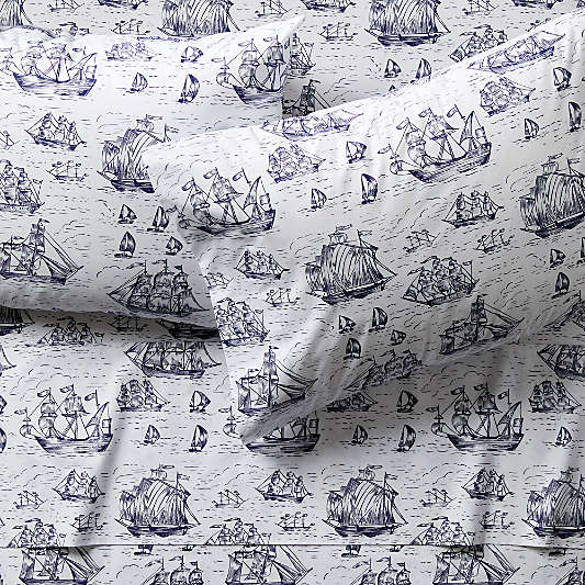 Organic Nautical Boat Full Sheet Set