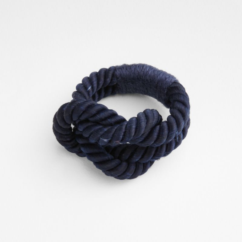 Navy Blue Nautical Rope Napkin Ring - image 1 of 2