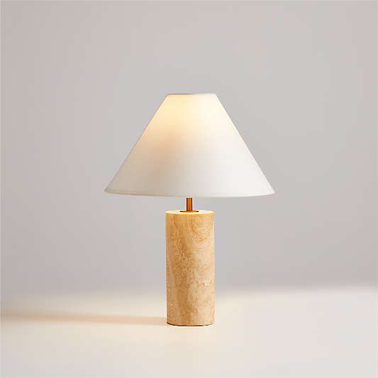 Navagio Travertine Table Lamp 18.5"