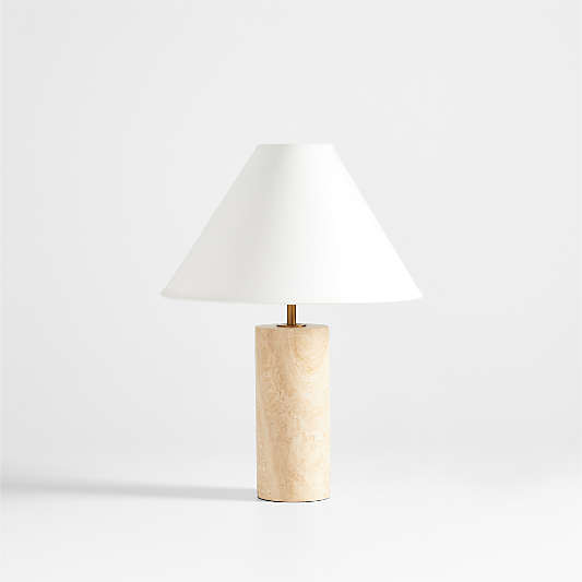 Navagio Travertine Table Lamp 18.5"