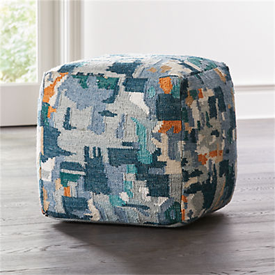 View Navi 18"x18" Blue Pouf details