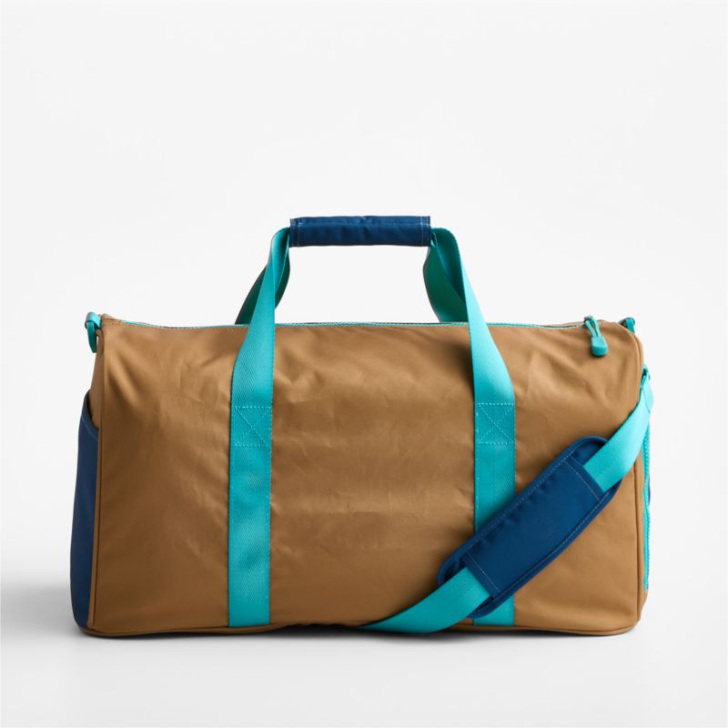 Navy and Ochre Colorblock Kids Duffel Bag - image 4 of 7
