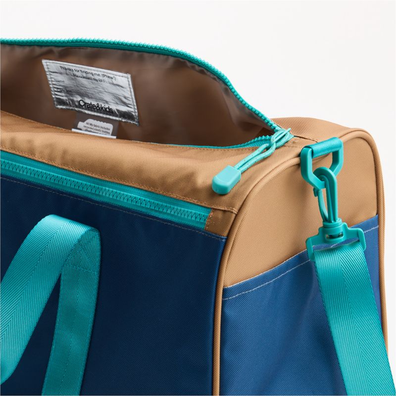 Navy and Ochre Colorblock Kids Duffel Bag - image 6 of 7