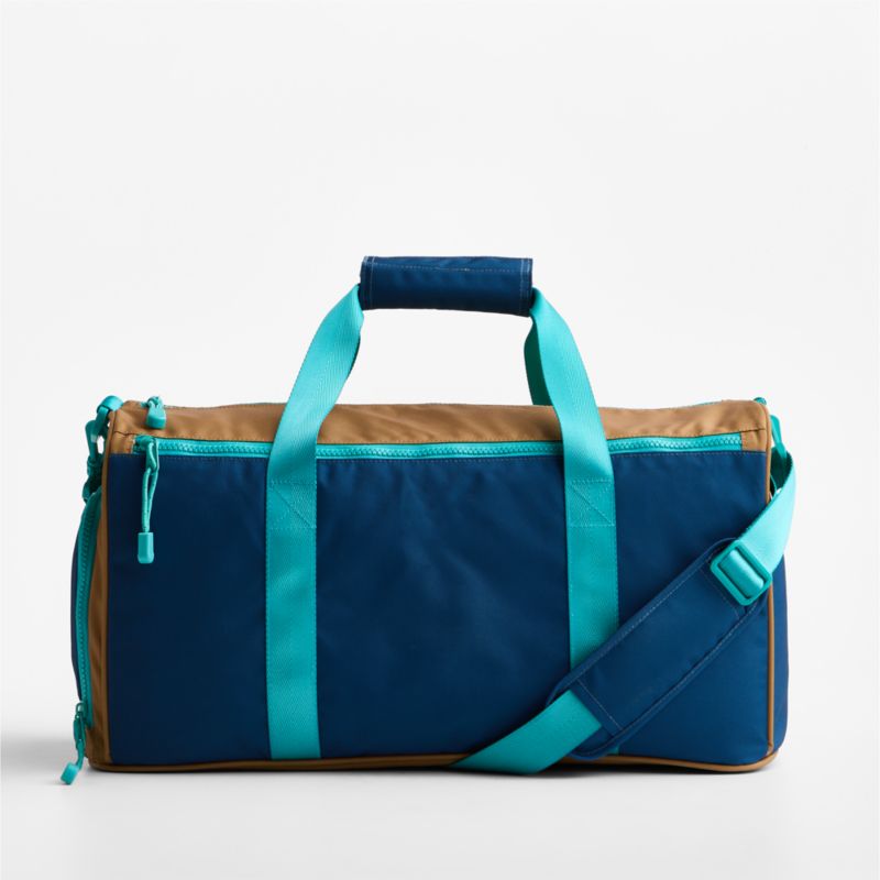 Navy and Ochre Colorblock Kids Duffel Bag - image 2 of 7