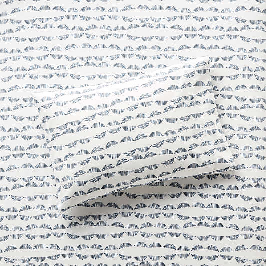 Organic Navy Scallop Toddler Pillowcase