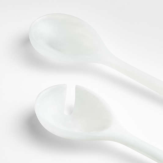 Naya White Resin Salad Servers, Set of 2