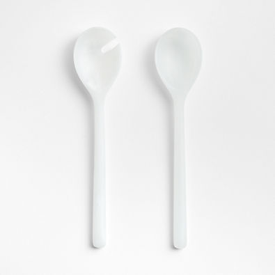 View Naya White Resin Salad Servers, Set of 2 details