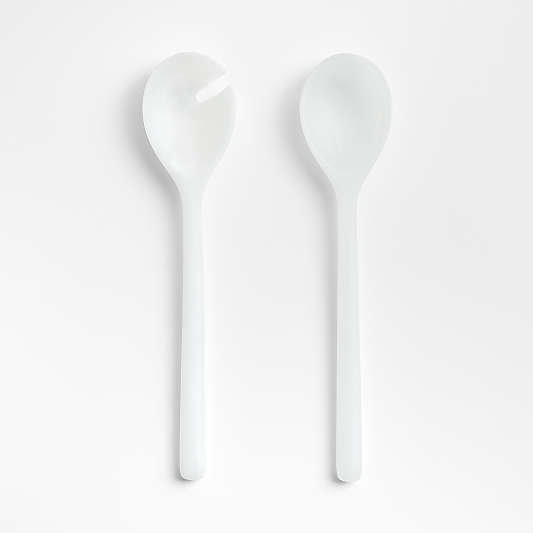 Naya White Resin Salad Servers, Set of 2