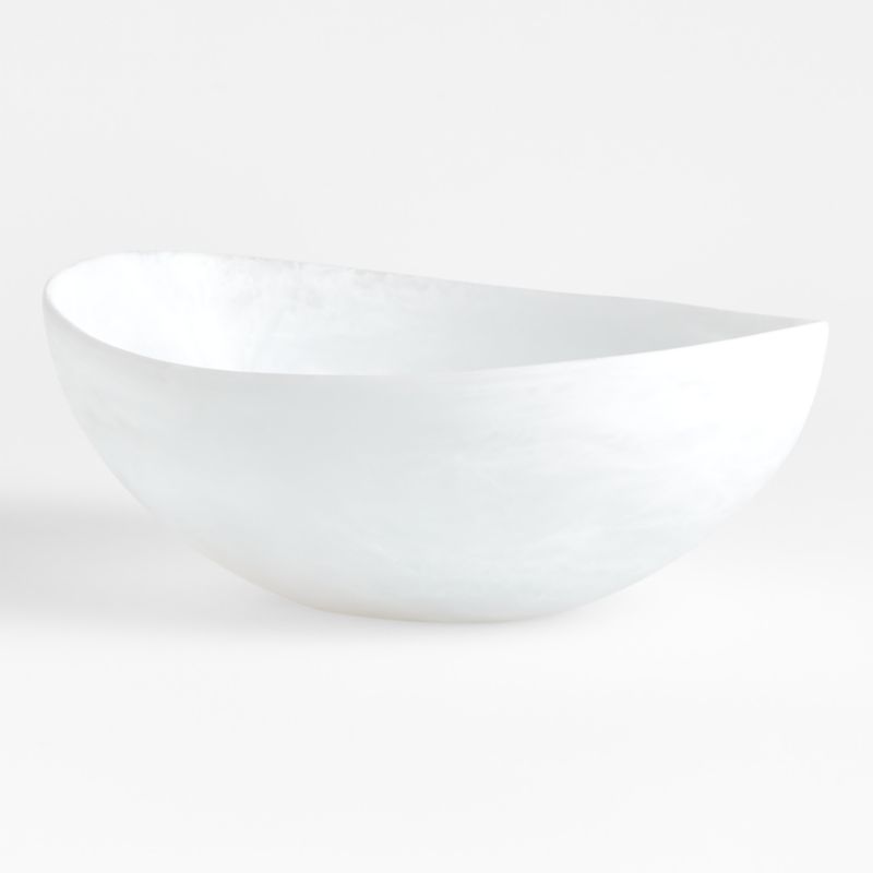 Naya White Resin Serving Bowl