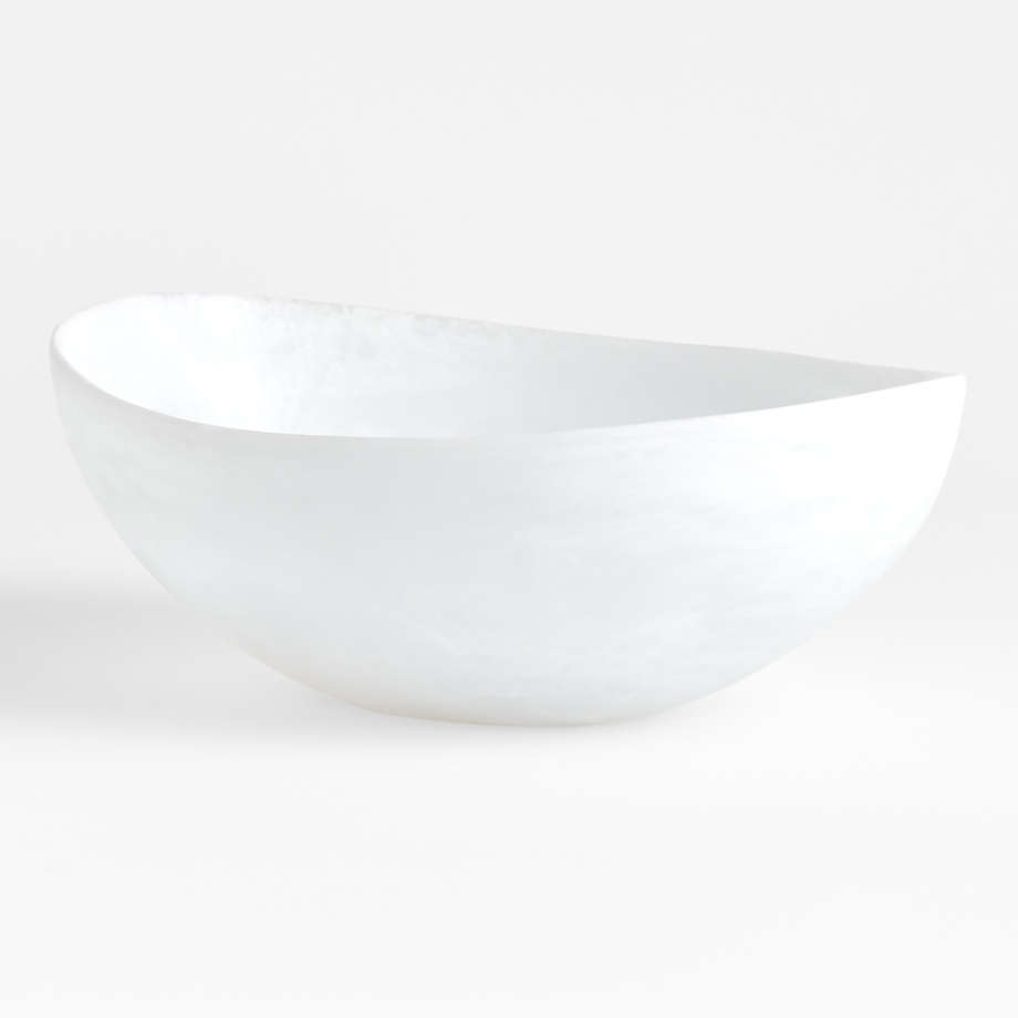 Naya White Resin Serving Bowl | Crate & Barrel