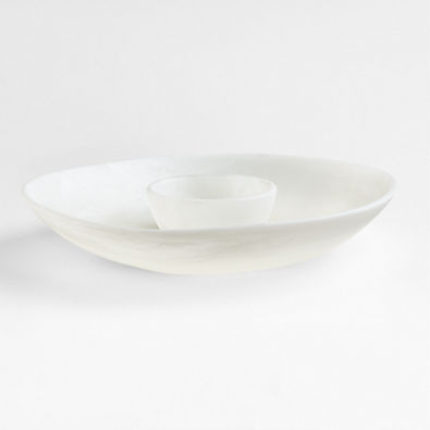 View Naya White Resin Chip and Dip Bowl details