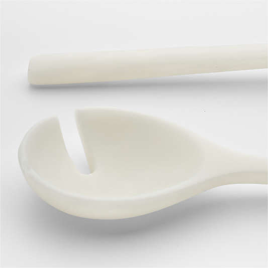 Naya White Resin Salad Servers, Set of 2