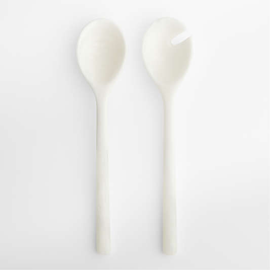 Naya White Resin Salad Servers, Set of 2