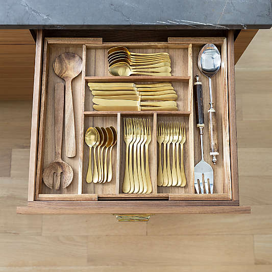 NeatMethod Acacia Wood Flatware Organizer