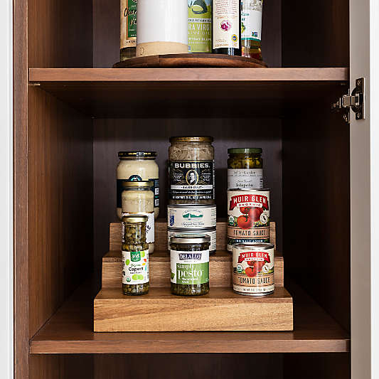 NeatMethod Acacia Wood Tiered Spice Rack