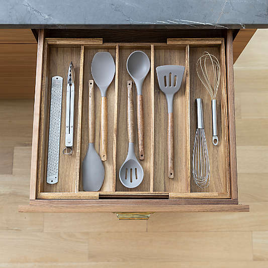 NeatMethod Acacia Wood Utensil Organizer 