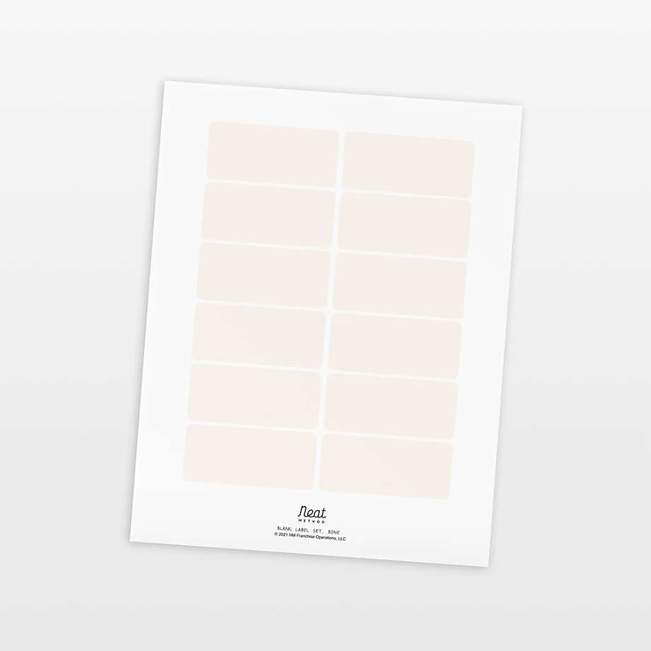 NeatMethod Bone White Blank Label Set | Crate & Barrel