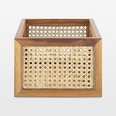 View NeatMethod Cane and Wood Decorative Bin details