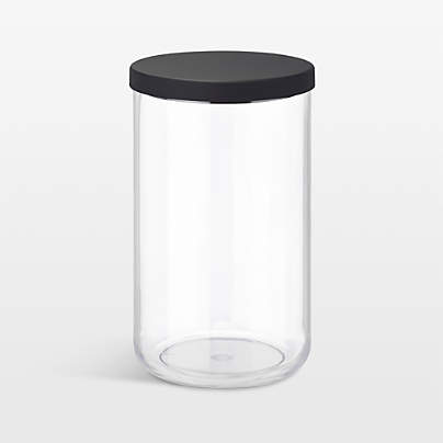 NeatMethod Large Clear Canister with Black Lid