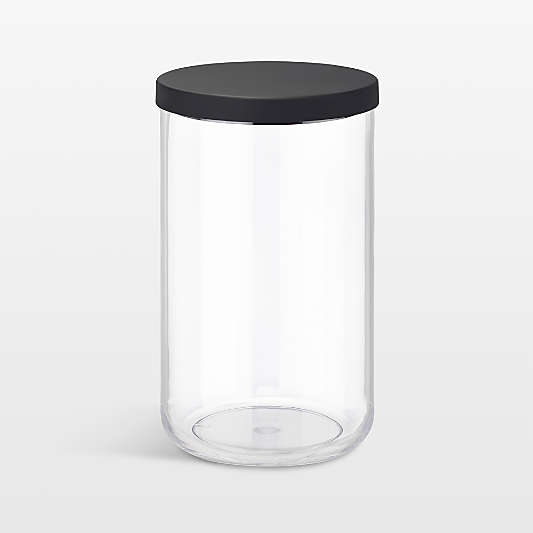 NeatMethod Large Clear Canister with Black Lid