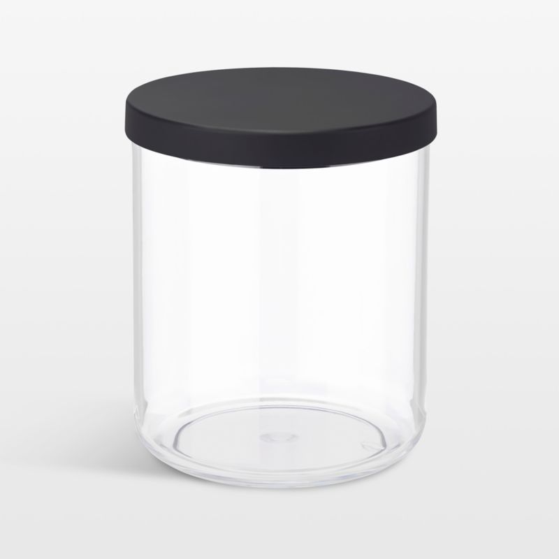 NeatMethod Medium Clear Canister with Black Lid - image 0 of 8