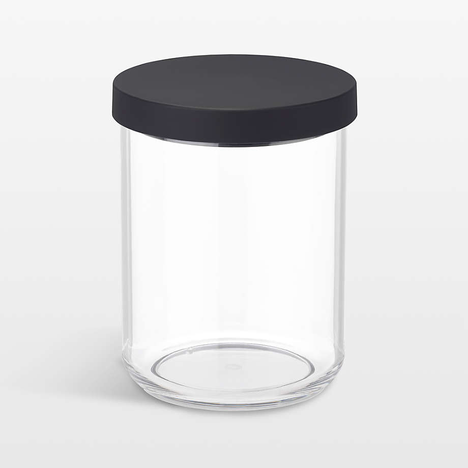 NeatMethod Small Clear Canister with Black Lid + Reviews | Crate & Barrel