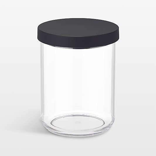 NeatMethod Small Clear Canister with Black Lid