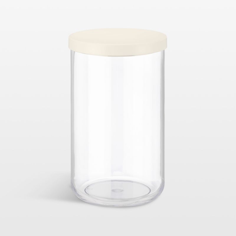 NeatMethod Large Clear Canister with Bone White Lid - image 0 of 6