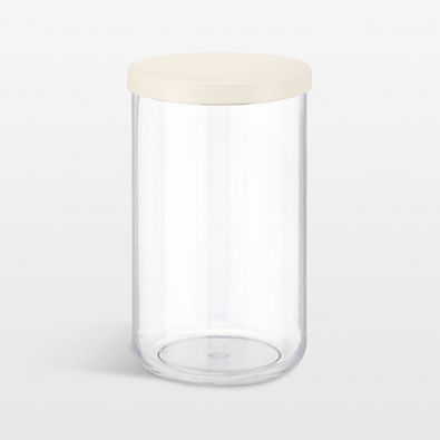 View NeatMethod Large Clear Canister with Bone White Lid details