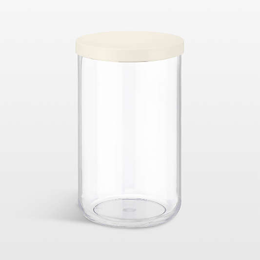 NeatMethod Large Clear Canister with Bone White Lid