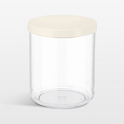View NeatMethod Medium Clear Canister with Bone White Lid details