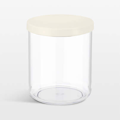 NeatMethod Medium Clear Canister with Bone White Lid