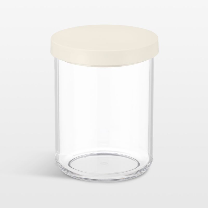 NeatMethod Small Clear Canister with Bone White Lid - image 0 of 6