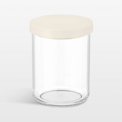 View NeatMethod Small Clear Canister with Bone White Lid details
