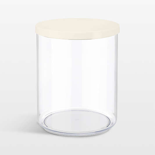 NeatMethod XL Clear Canister with Bone White Lid