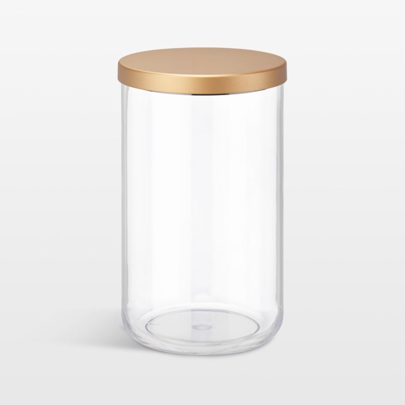 NeatMethod Large Clear Canister with Brass Lid - image 0 of 5