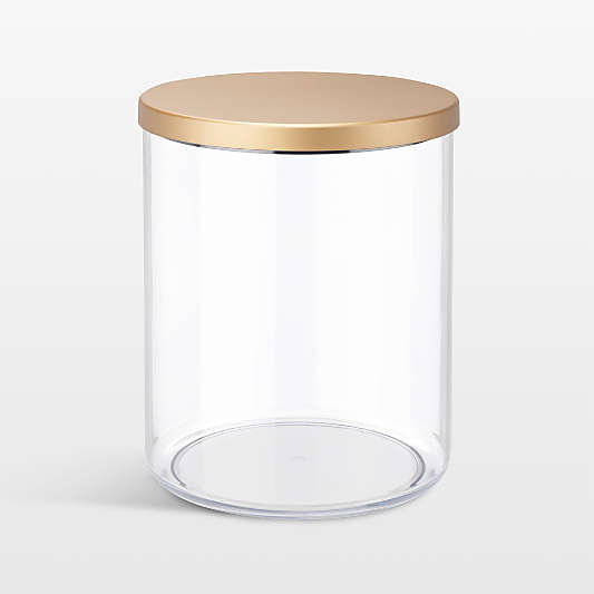 NeatMethod XL Clear Canister with Brass Lid