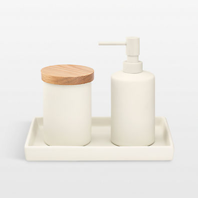 View NeatMethod Bone White Ceramic Bath Accessories Set details
