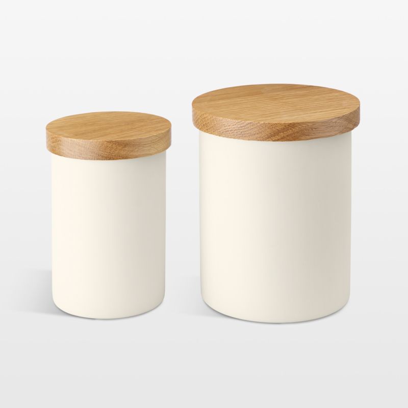 NeatMethod Small Bone White Ceramic Jar - image 1 of 3