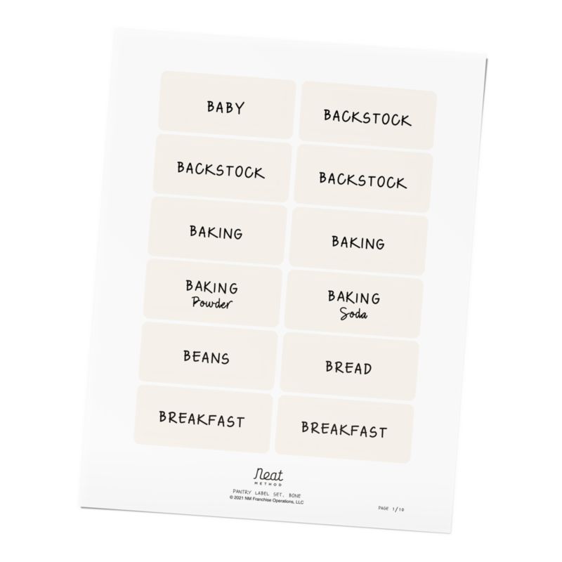 NeatMethod Bone White Pantry Labels Set - image 2 of 3