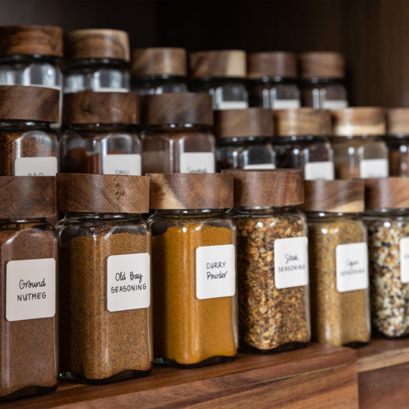 Vintage wood spice rack selling with original glass spice bottles