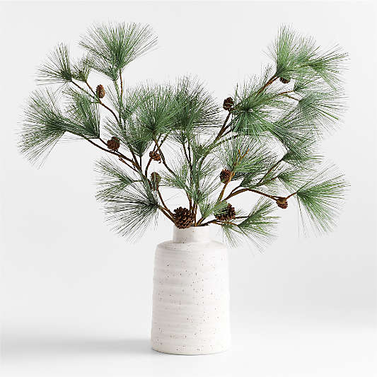 Faux Pine Needle and Pinecone Holiday Stem 38"