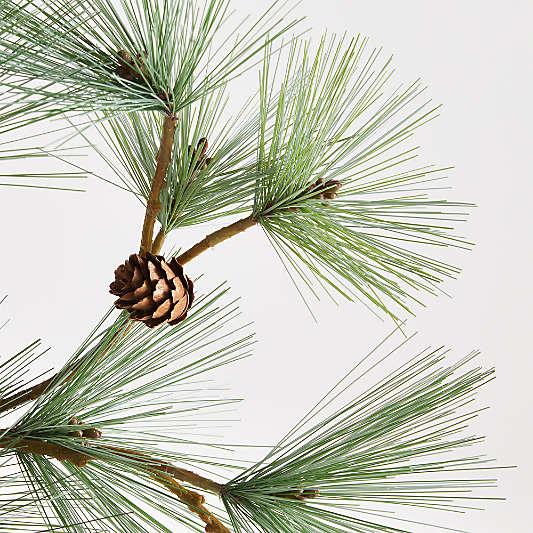 Faux Pine Needle Stem with Pinecones 38"