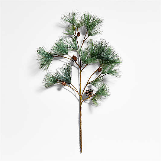 Faux Pine Needle Stem with Pinecones 38"