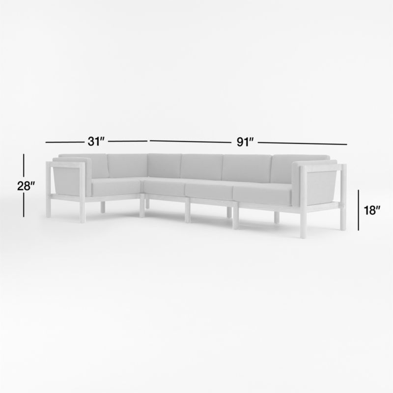 View Neighbor ™ Haven Leaf Green 5-Piece Outdoor Sectional - image 2 of 5